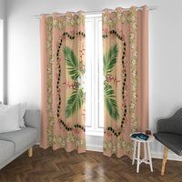 Hawaii Quilt Inspired Collection Aloha Flowers Window Curtain Maile - Kukui Nut Lei