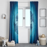Hawaii Quilt Inspired Collection Aloha Sea Window Curtain Manta Ray and Turtles