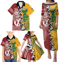 Mate Ma'a Tonga Vs Australia Rugby Personalized Family Matching Puletasi and Hawaiian Shirt Special Mascots