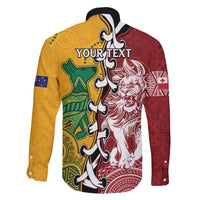 Mate Ma'a Tonga Vs Australia Rugby Personalized Family Matching Short Sleeve Bodycon Dress and Hawaiian Shirt Special Mascots