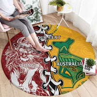 Mate Ma'a Tonga Vs Australia Rugby Personalized Round Carpet Special Mascots LT7 - Polynesian Pride