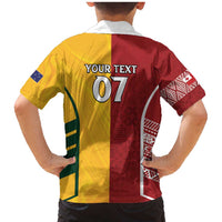 Australia - Tonga Rugby Custom Family Matching Mermaid Dress and Hawaiian Shirt Minimalist Dynamic