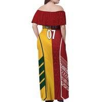 Australia - Tonga Rugby Custom Off Shoulder Maxi Dress Minimalist Dynamic