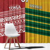Australia - Tonga Rugby Custom Window Curtain Minimalist Dynamic LT7 - Polynesian Pride
