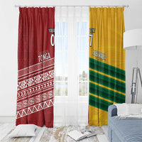 Australia - Tonga Rugby Custom Window Curtain Minimalist Dynamic LT7 - Polynesian Pride