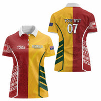 Australia - Tonga Rugby Custom Women Polo Shirt Minimalist Dynamic LT7 - Polynesian Pride