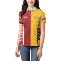 Australia - Tonga Rugby Custom Women Polo Shirt Minimalist Dynamic LT7 - Polynesian Pride