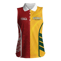 Australia - Tonga Rugby Custom Women Sleeveless Polo Shirt Minimalist Dynamic LT7 Female Colorful - Polynesian Pride