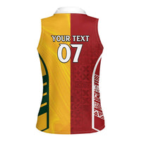 Australia - Tonga Rugby Custom Women Sleeveless Polo Shirt Minimalist Dynamic LT7 - Polynesian Pride