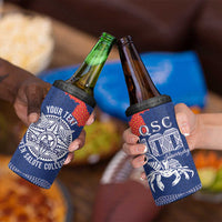 Queen Salote College 100 Years Anniversary Personalized 4 in 1 Can Cooler Tumbler Tonga QSC Royal Blue - Polynesian Pride