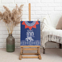 Queen Salote College 100 Years Anniversary Canvas Wall Art Tonga QSC Royal Blue - Polynesian Pride