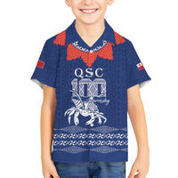 Queen Salote College 100 Years Anniversary Personalized Hawaiian Shirt Tonga QSC Royal Blue - Polynesian Pride