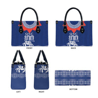 Queen Salote College 100 Years Anniversary Leather Bag Tonga QSC Royal Blue - Polynesian Pride