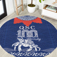Queen Salote College 100 Years Anniversary Round Carpet Tonga QSC Royal Blue - Polynesian Pride