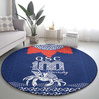 Queen Salote College 100 Years Anniversary Round Carpet Tonga QSC Royal Blue - Polynesian Pride
