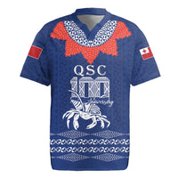 Queen Salote College 100 Years Anniversary Personalized Rugby Jersey Tonga QSC Royal Blue - Polynesian Pride