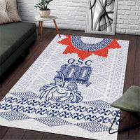 Queen Salote College 100 Years Anniversary Area Rug Tonga QSC White - Polynesian Pride