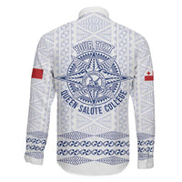 Queen Salote College 100 Years Anniversary Personalized Family Matching Mermaid Dress and Hawaiian Shirt Tonga QSC White LT7 - Polynesian Pride