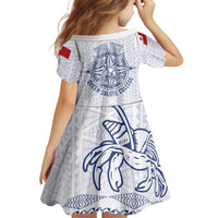 Queen Salote College 100 Years Anniversary Personalized Family Matching Summer Maxi Dress and Hawaiian Shirt Tonga QSC White - Polynesian Pride