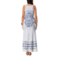 Queen Salote College 100 Years Anniversary Personalized Family Matching Tank Maxi Dress and Hawaiian Shirt Tonga QSC White - Polynesian Pride