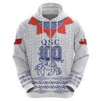 Queen Salote College 100 Years Anniversary Personalized Hoodie Tonga QSC White - Polynesian Pride