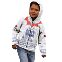 Queen Salote College 100 Years Anniversary Personalized Kid Hoodie Tonga QSC White - Polynesian Pride