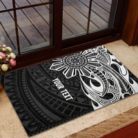 Personalised Philippines Rubber Doormat Tribal Sun LT7 - Polynesian Pride