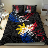 Personalised Philippines Tribal Bedding Set Mix Plumeria - Flag Colors LT7 - Polynesian Pride