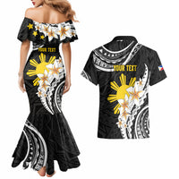 Personalised Philippines Tribal Couples Matching Mermaid Dress and Hawaiian Shirt Mix Plumeria LT7 - Polynesian Pride