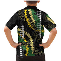 Hawaii Aloha Kakau Family Matching Mermaid Dress and Hawaiian Shirt Puakenikeni and Maile Lei Twist LT7 - Polynesian Pride