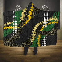 Hawaii Aloha Kakau Hooded Blanket Puakenikeni and Maile Lei Twist LT7 - Polynesian Pride