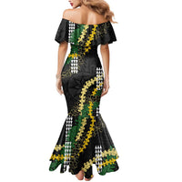 Hawaii Aloha Kakau Mermaid Dress Puakenikeni and Maile Lei Twist LT7 - Polynesian Pride
