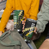 Hawaii Aloha Kakau Tumbler Cup Puakenikeni and Maile Lei Twist