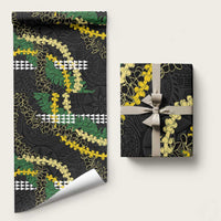 Hawaii Aloha Kakau Wrapping Paper Puakenikeni and Maile Lei Twist