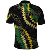 Hawaii Puakenikeni - Maile Lei Polo Shirt Obsidian Black