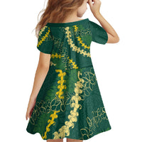 Hawaii Puakenikeni - Maile Lei Family Matching Tank Maxi Dress and Hawaiian Shirt Sage Green