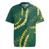 Hawaii Puakenikeni - Maile Lei Rugby Jersey Sage Green LT7 Sage Green - Polynesian Pride