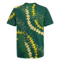 Hawaii Puakenikeni - Maile Lei Rugby Jersey Sage Green LT7 - Polynesian Pride