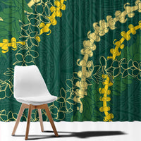 Hawaii Puakenikeni - Maile Lei Window Curtain Sage Green