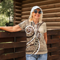 Samoa Siapo Classic Motif Women Polo Shirt Manuia le tuto’atasi o Samoa Independence