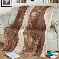 Polynesian Tribal Pattern Patchwork Picturesque Blanket Mocha LT7 - Polynesian Pride