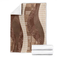 Polynesian Tribal Pattern Patchwork Picturesque Blanket Mocha LT7 - Polynesian Pride