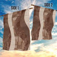 Polynesian Tribal Pattern Patchwork Picturesque Garden Flag Mocha LT7 - Polynesian Pride