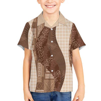 Polynesian Tribal Pattern Patchwork Picturesque Hawaiian Shirt Mocha LT7 - Polynesian Pride