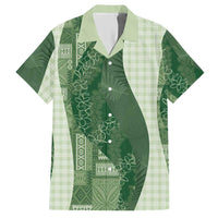 Polynesian Tribal Pattern Patchwork Picturesque Hawaiian Shirt Sage Green LT7 Sage Green - Polynesian Pride