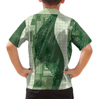 Polynesian Tribal Pattern Patchwork Picturesque Hawaiian Shirt Sage Green LT7 - Polynesian Pride