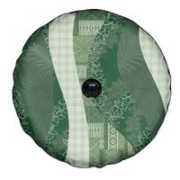 Polynesian Tribal Pattern Patchwork Picturesque Spare Tire Cover Sage Green LT7 - Polynesian Pride