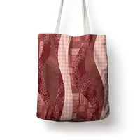 Polynesian Tribal Pattern Patchwork Picturesque Tote Bag Crimson LT7 - Polynesian Pride