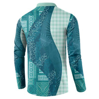 Polynesian Tribal Pattern Patchwork Picturesque Button Sweatshirt Oceanic LT7 - Polynesian Pride
