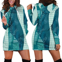 Polynesian Tribal Pattern Patchwork Picturesque Hoodie Dress Oceanic LT7 - Polynesian Pride